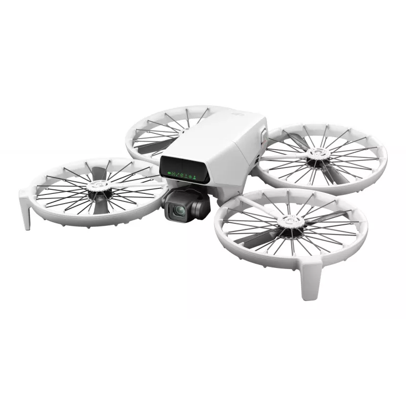 Dron DJI Flip con 4 rotores, cámara de 48 MP, vídeo 3840×2160, batería 3110 mAh, Negro/Blanco