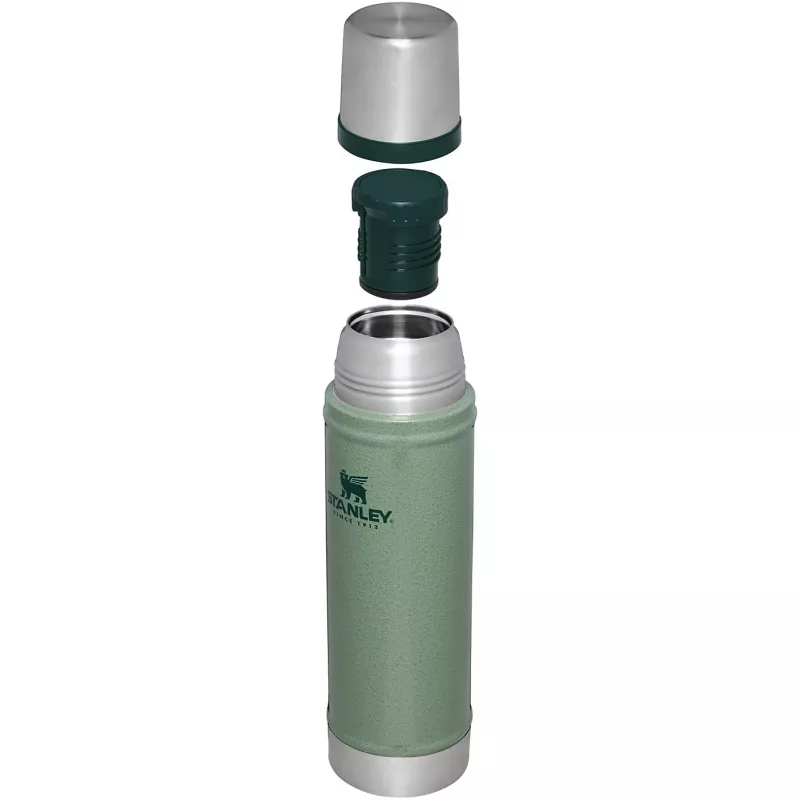 Termo STANLEY The Legendary Classic Bottle 0,6 l verde – Botella isotérmica al vacío, 600 ml