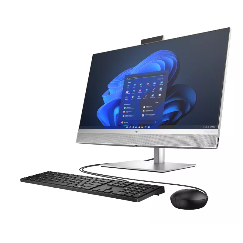 HP Elite 870 G9 AIO All-in-One - i5-14500, 16 GB, 512 GB SSD, WLAN, 27 pulgadas QHD, antirreflejo, altura ajustable, ratón USB, Windows 11 Pro, 3 años