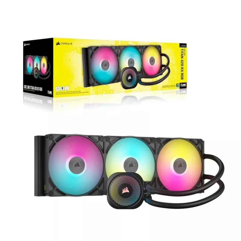 Refrigeración líquida para CPU todo en uno CORSAIR WAK iCUE LINK TITAN 420 RX 420mm RGB
