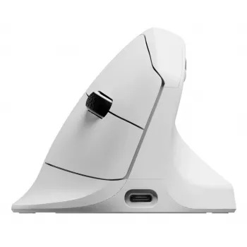Ratón mecánico Keychron M5 8K blanco (M5-A24) con cable/inalámbrico, diseño compacto
