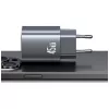 Cargador T66 45W CC290 GaN carga rápida plateado