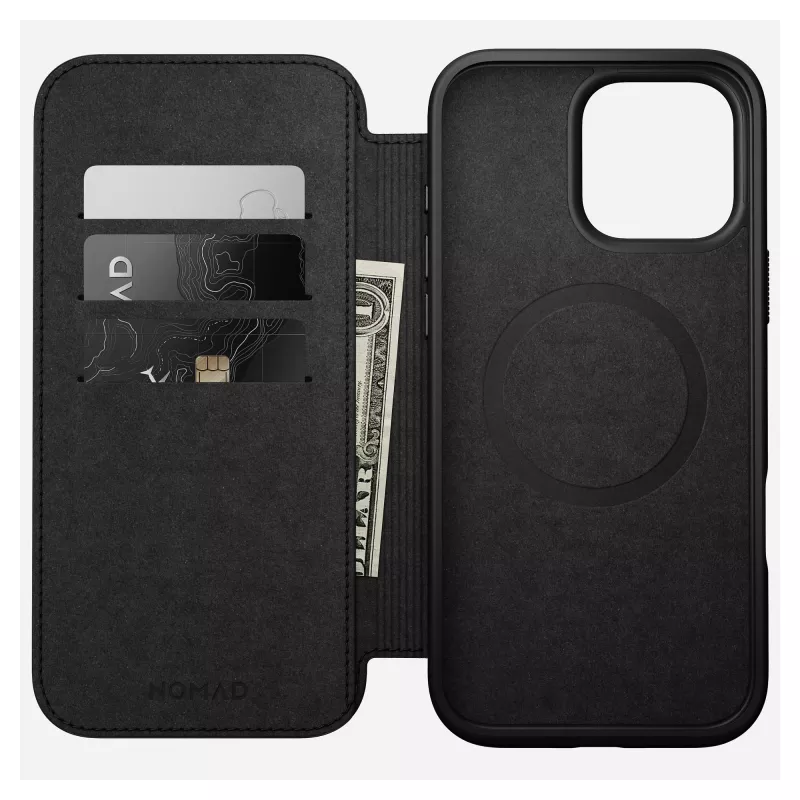 Funda tipo folio para móvil Nomad NM01675785 para móviles Apple, compatible con hasta 17,5 cm (6,9