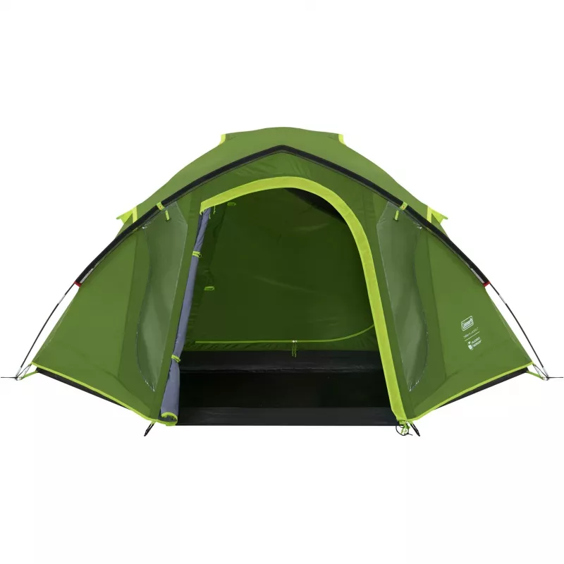 Carpa de cúpula Coleman Darwin 4 Plus Blackout — carpa túnel para 4 personas con vestíbulo, verde oscuro/verde claro