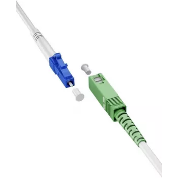 Goobay 59609 Cable de fibra óptica 2 m SC/APC LC/UPC FTTH OS2 blanco (59609)