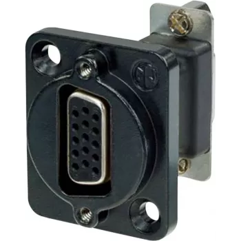 Adaptador de cable Neutrik NADB15FF-B VGA negro - acero inoxidable (NADB15FF-B)