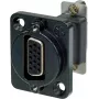 Adaptador de cable Neutrik NADB15FF-B VGA negro - acero inoxidable (NADB15FF-B)