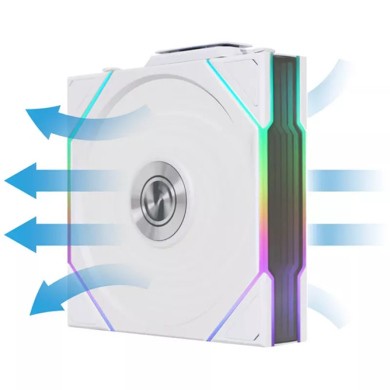Lian Li UNI FAN TL Wireless 12RTL1W1W ventilador de caja, ARGB, PWM, Reverse Blade, 120 mm, blanco