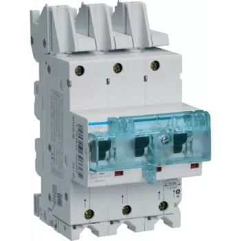 Hager HTS380E. Número de polos: 3P. Tensión de entrada CA: 230-400 V, corriente nominal de salida: 80 A (HTS380E)