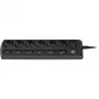 Regleta Brennenstuhl con interruptor individual 6 tomas – 6 dispositivos conmutables individualmente, cable de 2 m, negro