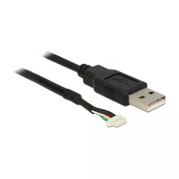 Cable USB DeLOCK 1,5 m USB2.0-A/5p negro