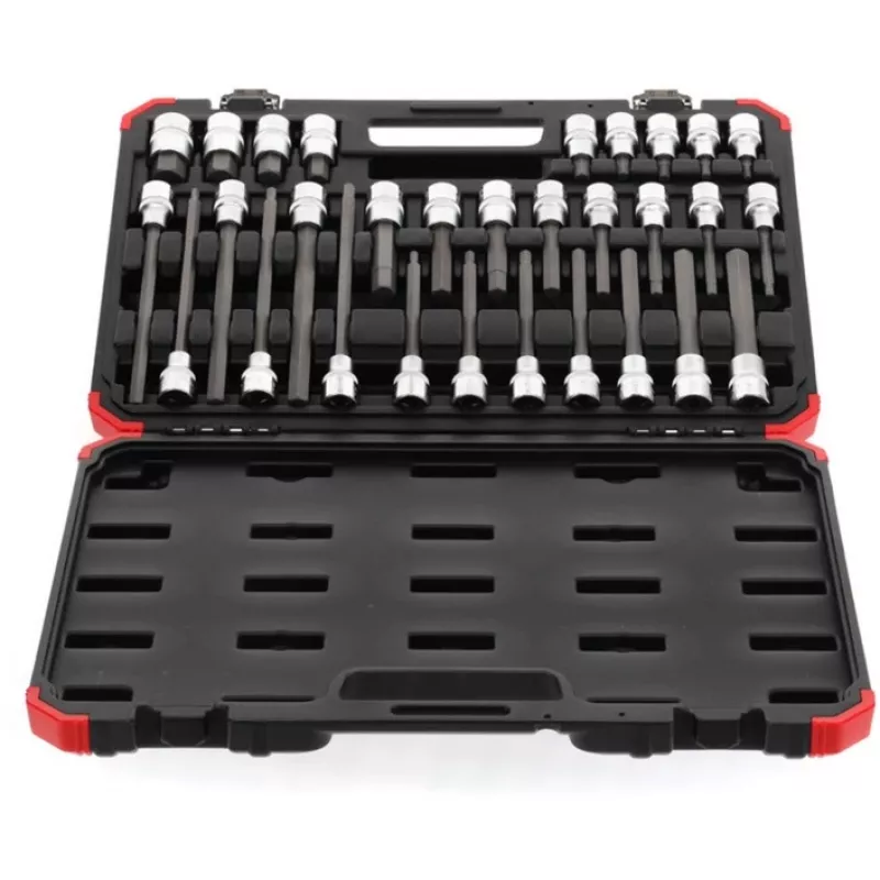 Juego de vasos Gedore R68003030 — accionamiento de 1/2 pulgadas, juego de 30 piezas de destornilladores de vaso y accesorios