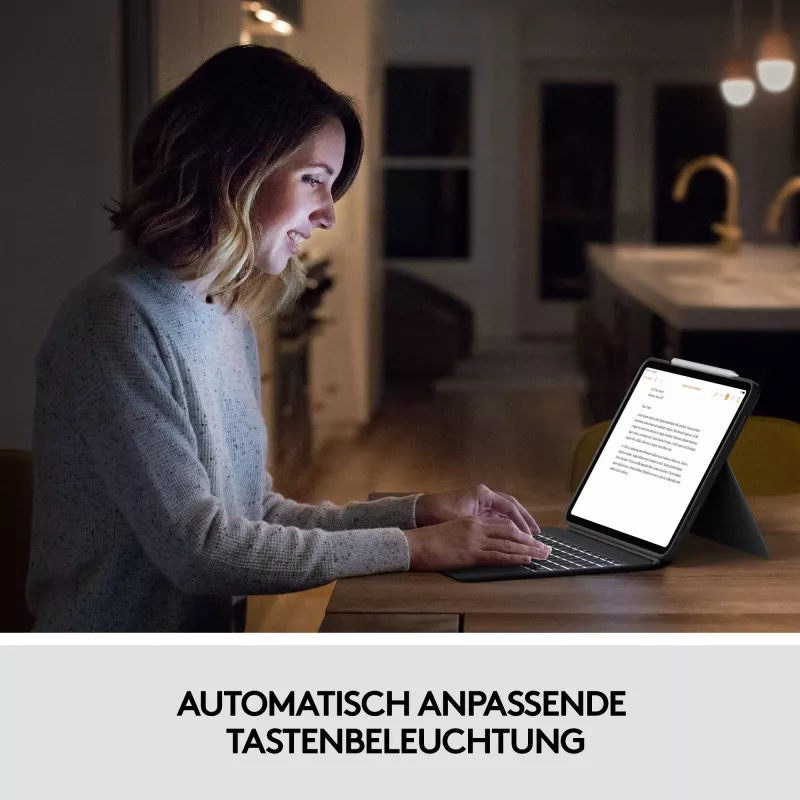 Funda con teclado Combo Touch US iPad Pro 11 1,2,3 Gen gris