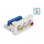 Módulo RCA DeLOCK Easy 45 3 x RCA conector hembra 22,5 x 45 mm