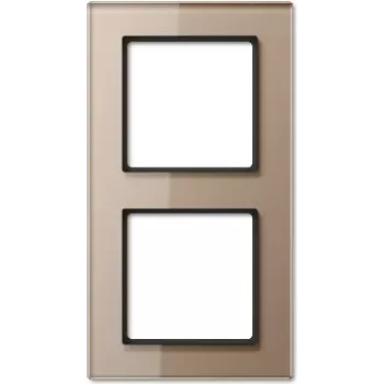 Tapa de interruptor de cristal JUNG AC 582 GL CH Champagne — cristal, 84×155 mm