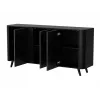 Cómoda Cama Meble VOLARE 151 x 39 x 75 cm, negro / San Sebastian