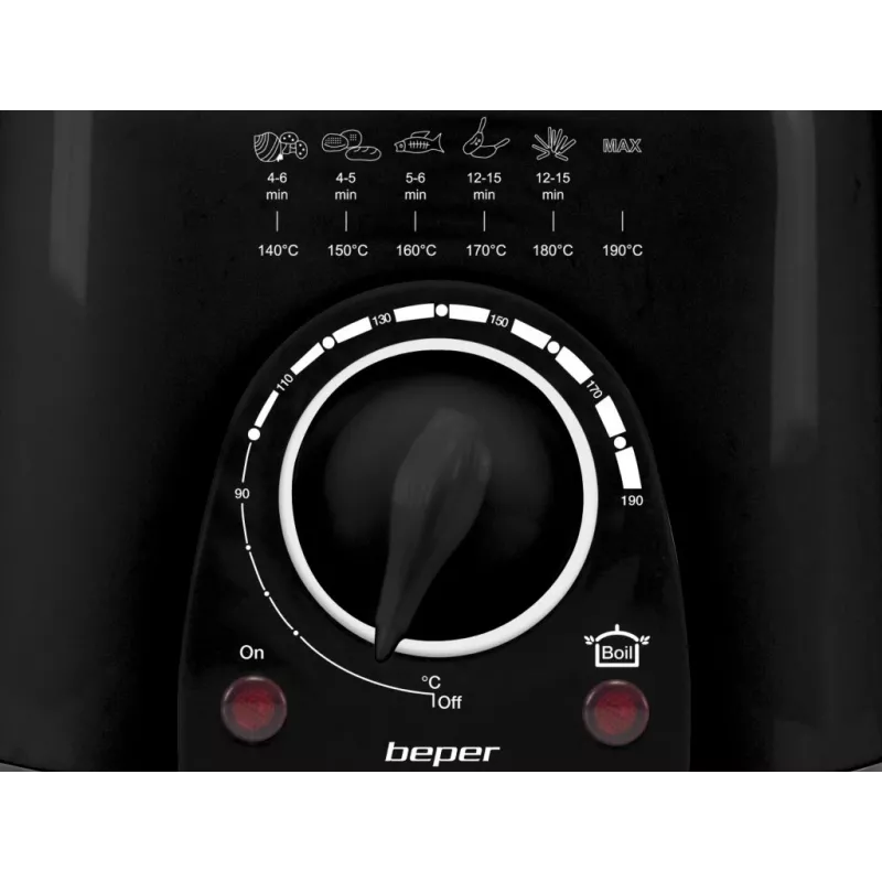 Freidora eléctrica Beper P101FRI100, 1000 W de potencia, 2 L de capacidad