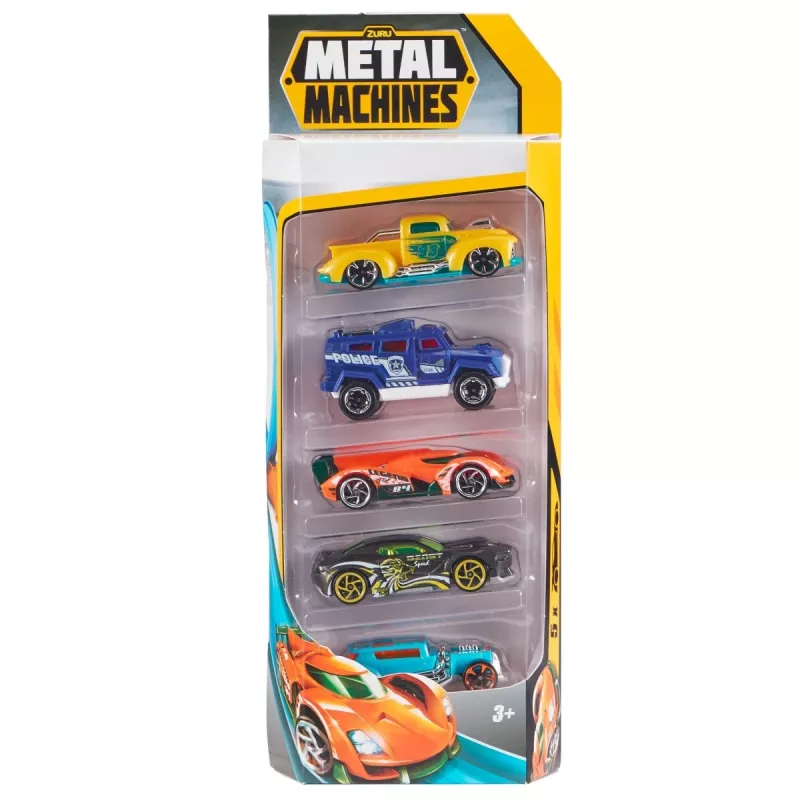 Zuru Metal Machines coches de metal fundido a presión (5 uds.) 1:64, serie 2, surtidos