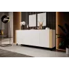 Cómoda FARO 200x42x82 blanco mate + roble craft