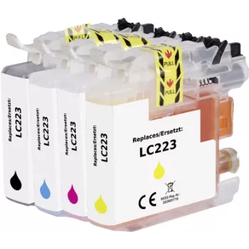 Renkforce pack combinado de tinta sustituye a Brother LC-223 (LC223VALBPDR) compatible negro, cian, magenta, amarillo RF-5655920 (RF-5655920)
