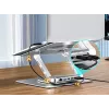 Soporte para portátil Unitek D1109B01 — soporte ajustable de aluminio con USB-C HDMI 4K PD 100W extraíble, 2x USB-A, RJ-45, para hasta 17