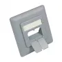Pieza central 50x50 mm con marco embellecedor 80x80 mm para tomas de red, gris plata (mate) RAL7001, Good Connections (GC-N0053)