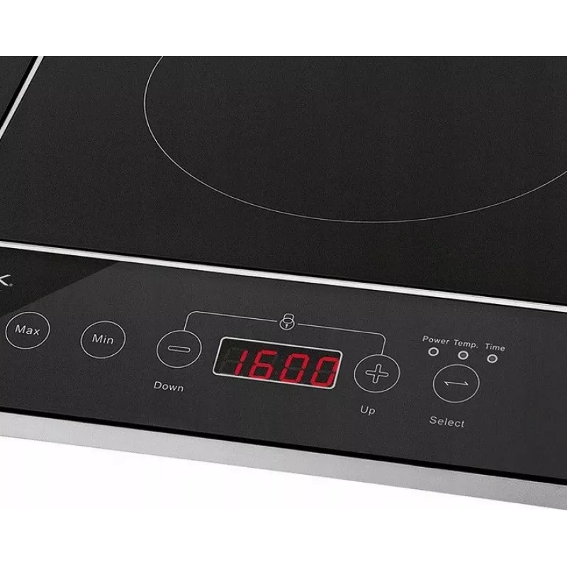 Placa de inducción PROFI COOK PC-DKI 1067, 3500W, 2 zonas de cocción, negra