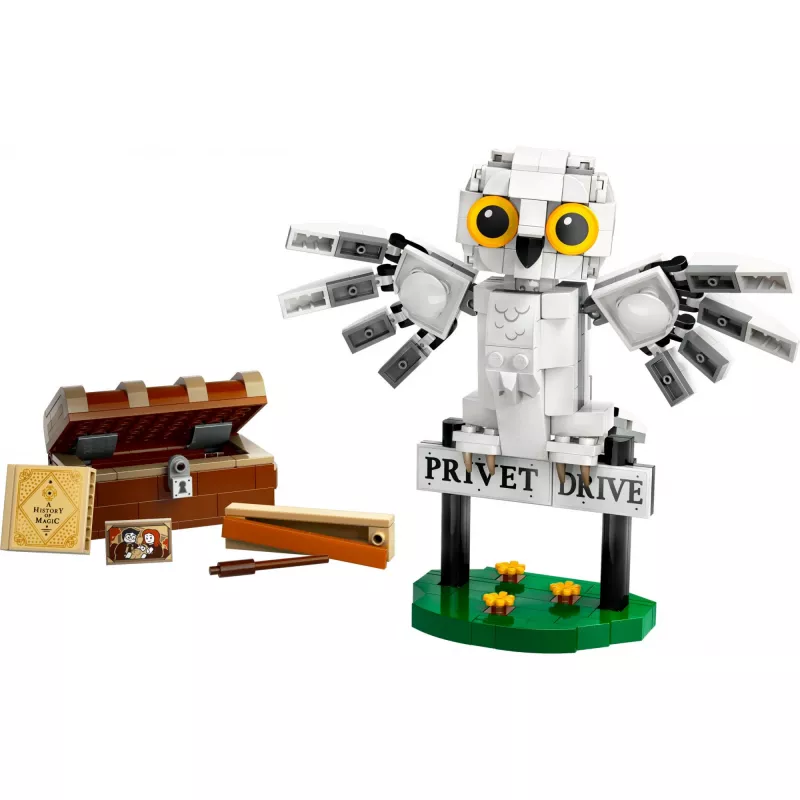 LEGO Harry Potter modelo construible de Hedwig en Privet Drive 76425 — 337 piezas, 100 mm de altura, edad recomendada a partir de 7 años