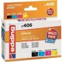 Edding 18-614 Multipack de cartuchos de tinta, negro/cian/magenta/amarillo, compatible con Epson 502XL