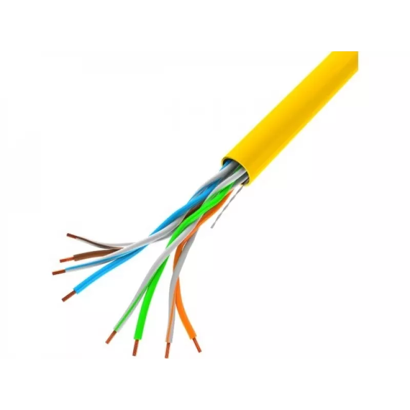 Cable de red Lanberg LCU5-12CU-0305-Y amarillo 305 m Cat5e U/UTP (UTP)