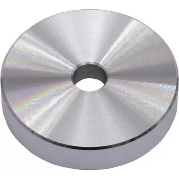 Omnitronic Puck Pieza central para singles de vinilo, aluminio, plata