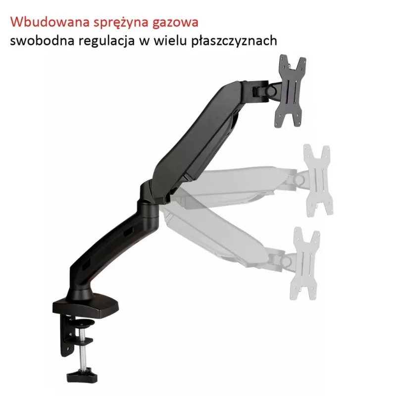ART soporte de escritorio con resorte de gas para 1 monitor
