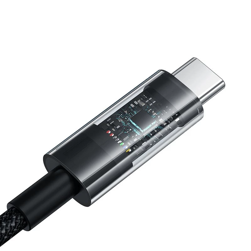 Cable de carga rápida USB A a USB C Baseus Gem 2 m 100 W negro