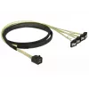 Cable SCSI DeLOCK 85685 negro amarillo 1 m 1 x Mini SAS HD SFF-8643 4 x SATA 7 Pin