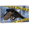 Revólver de policía de juguete de metal Gonher 8 disparos, construcción de metal, modelo 258441