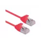 ROLINE DataCenter - Cable de red - RJ-45 (macho) a RJ-45 (macho) - 3 m - U/FTP - CAT 6a - libre de halógenos, moldeado, protección de lengüeta, conductor flexible, 10 Gigabit Ethernet - rojo, Pantone 199C (21.15.3316)