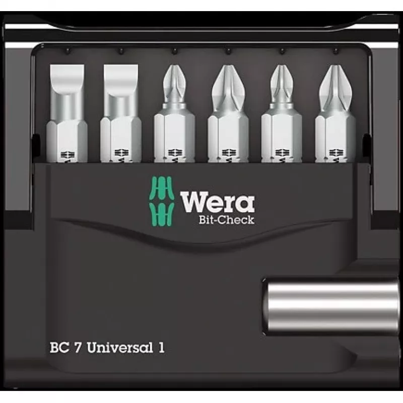 Wera Bit-Check 7 Universal 1 juego de puntas 05056295001, 7 uds.