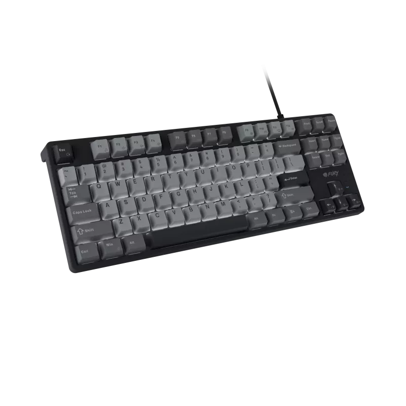 Teclado gaming NATEC Fury Kanabo K2 US blanco retroiluminado mecánico negro-gris