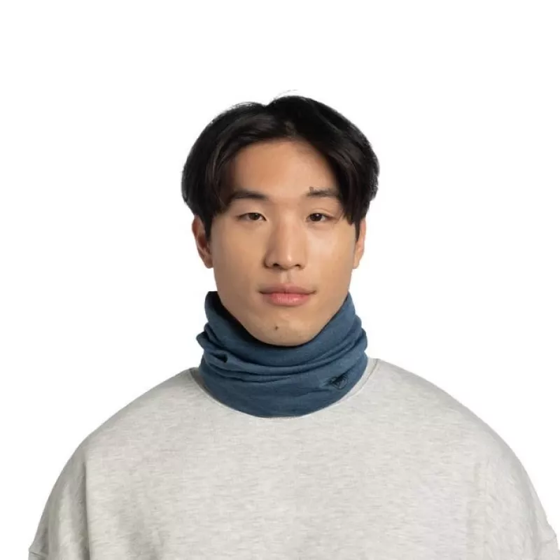 Braga de cuello multiusos Buff Merino Midweight azul