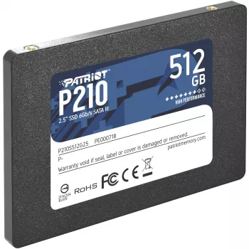 SSD SATA III de 2,5 pulgadas PATRIOT P210 512 GB – 500 MB/s lectura, 400 MB/s escritura