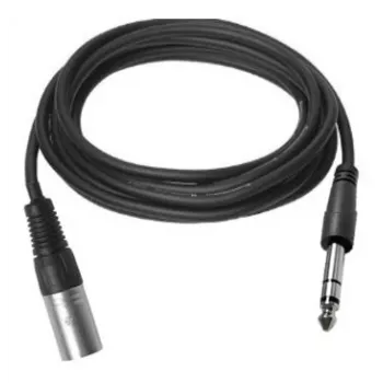 Cable de audio Vivolink PROAUDXLRJACKS2 2 m XLR 6,35 mm TRS negro