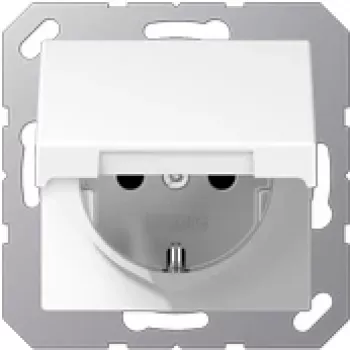 Toma de corriente Jung A 1520 BFKL WW CEE 7/3, 250 V, 16 A, IP44, blanco, Termoplástico