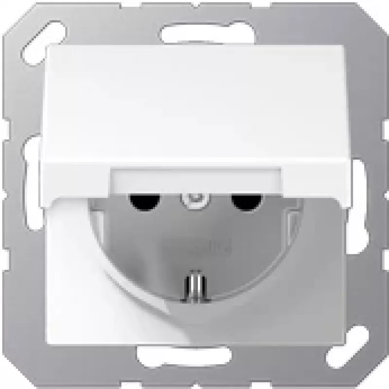 Toma de corriente Jung A 1520 BFKL WW CEE 7/3, 250 V, 16 A, IP44, blanco, Termoplástico