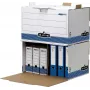 Caja de archivo Fellowes R-Kive PRIMA, blanco-azul, de cartón 100% reciclado, 100% reciclable (0029901)