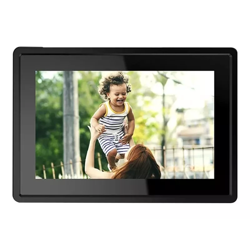 Marco de fotos digital Denver Frameo PFF-1021BLACK 25,6 cm (10,1") pantalla táctil IPS 1280 x 800, 16 GB, Wi-Fi, negro