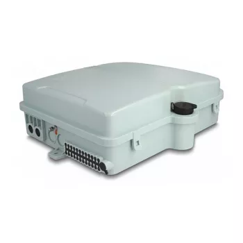 Caja de distribución de fibra óptica DeLOCK 24 puertos IP65 impermeable gris