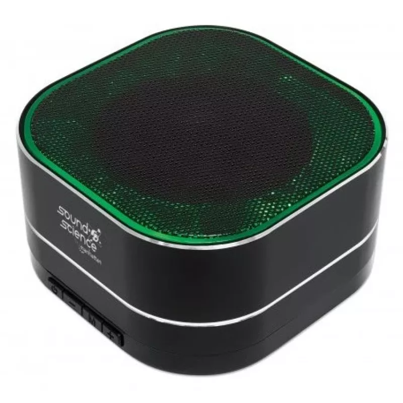 Altavoz portátil Manhattan Metallic, Negro