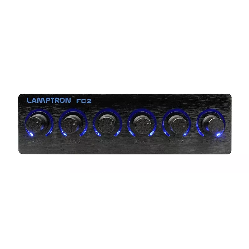 Controlador de ventiladores Lamptron FC2 4 canales 30 W (PWM/regulación por voltaje para ventiladores de PC)