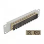 Panel de parcheo de fibra óptica DeLOCK 10 pulgadas 12 puertos SC dúplex beige 1HE gris