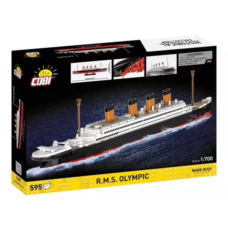 Set de construcción Cobi Blocks R.M.S. Olympic 59 bloques — set de modelismo de 59 piezas